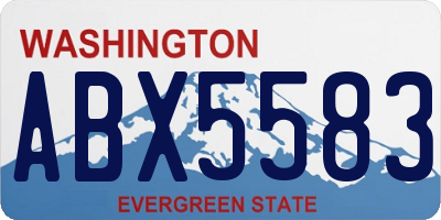 WA license plate ABX5583