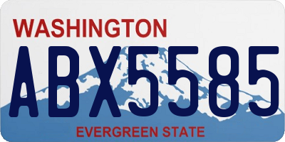 WA license plate ABX5585