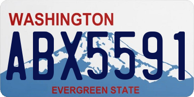 WA license plate ABX5591