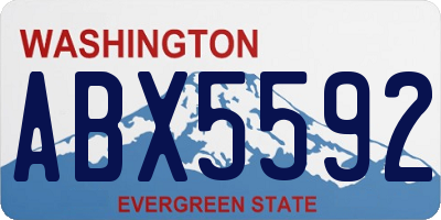 WA license plate ABX5592