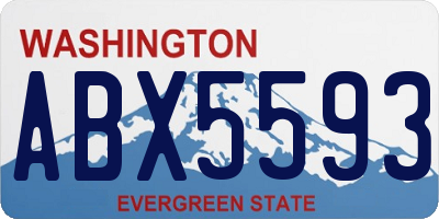 WA license plate ABX5593