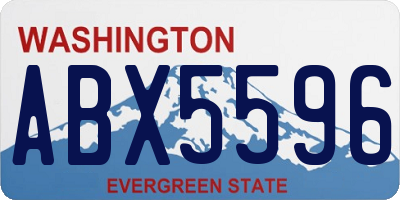 WA license plate ABX5596