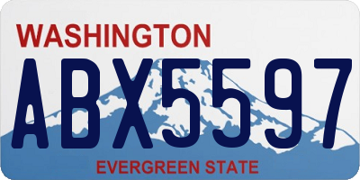 WA license plate ABX5597