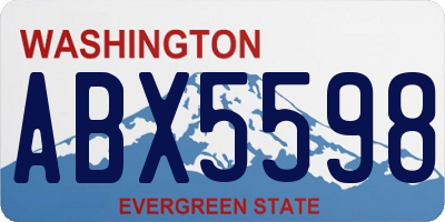 WA license plate ABX5598