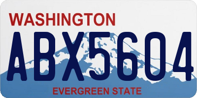 WA license plate ABX5604
