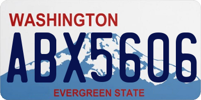 WA license plate ABX5606