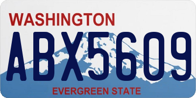 WA license plate ABX5609
