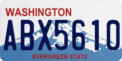 WA license plate ABX5610