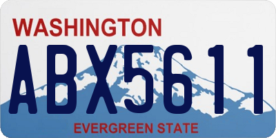 WA license plate ABX5611