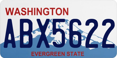 WA license plate ABX5622