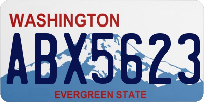 WA license plate ABX5623