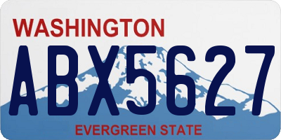 WA license plate ABX5627