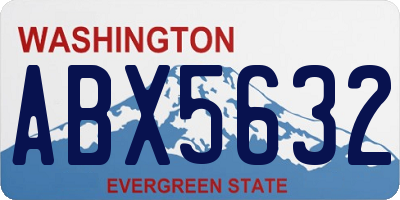 WA license plate ABX5632