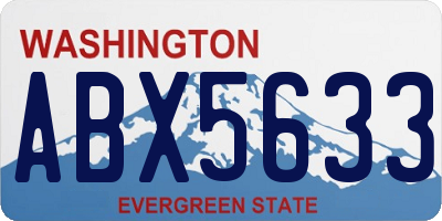 WA license plate ABX5633