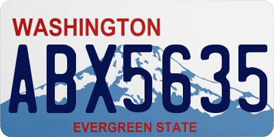WA license plate ABX5635