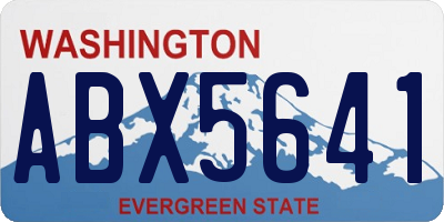 WA license plate ABX5641