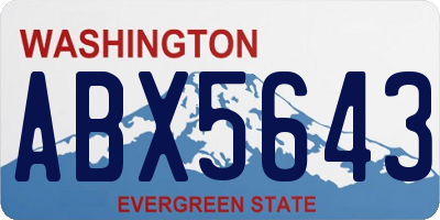 WA license plate ABX5643