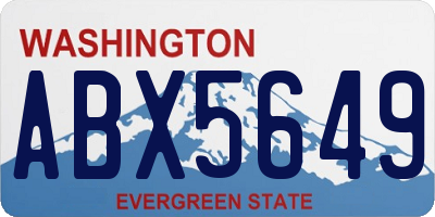 WA license plate ABX5649