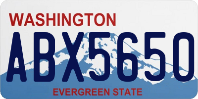 WA license plate ABX5650