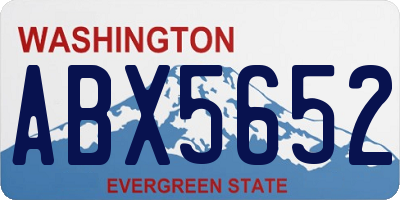WA license plate ABX5652