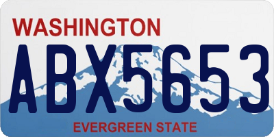 WA license plate ABX5653
