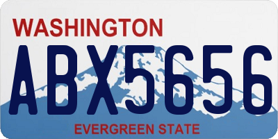 WA license plate ABX5656