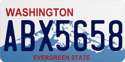 WA license plate ABX5658