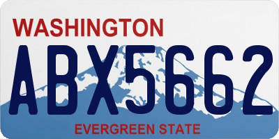 WA license plate ABX5662