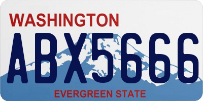 WA license plate ABX5666