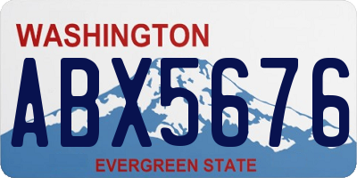 WA license plate ABX5676