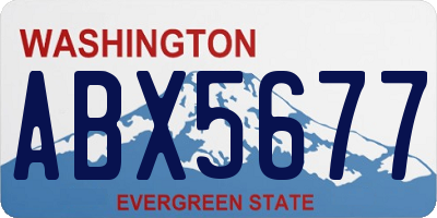 WA license plate ABX5677