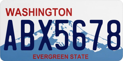 WA license plate ABX5678