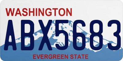 WA license plate ABX5683