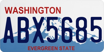 WA license plate ABX5685