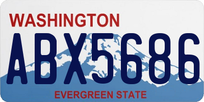 WA license plate ABX5686