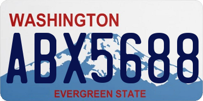 WA license plate ABX5688
