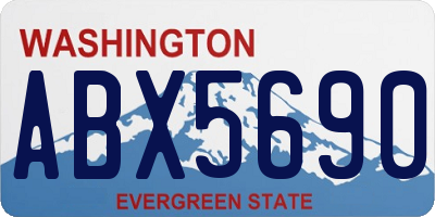 WA license plate ABX5690