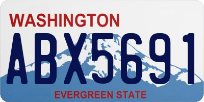 WA license plate ABX5691