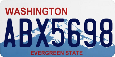 WA license plate ABX5698