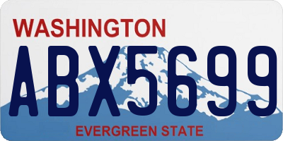 WA license plate ABX5699