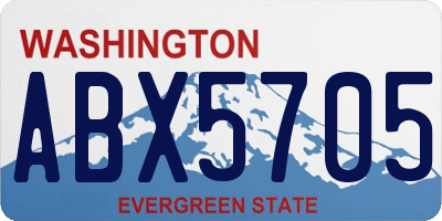 WA license plate ABX5705