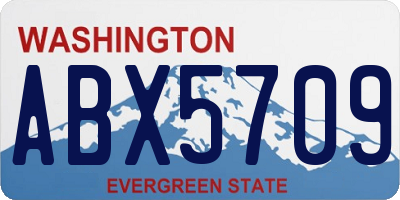 WA license plate ABX5709