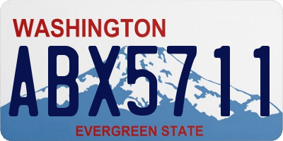 WA license plate ABX5711