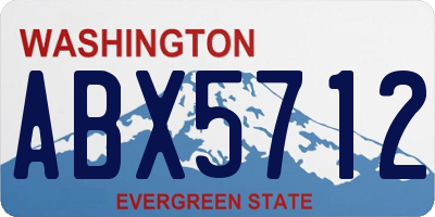 WA license plate ABX5712