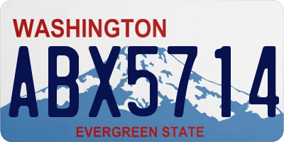 WA license plate ABX5714