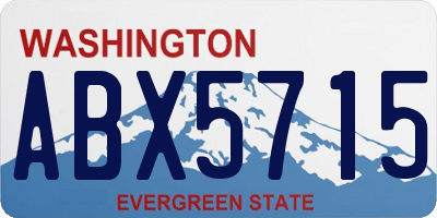 WA license plate ABX5715