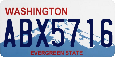 WA license plate ABX5716