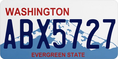 WA license plate ABX5727