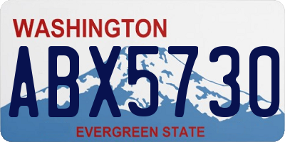 WA license plate ABX5730