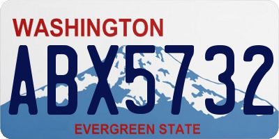 WA license plate ABX5732